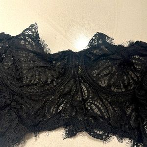 Lingerie Top with cuffed sleeve -NWT and Never Worn